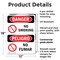 Signmission No Smoking Danger Sign, Plastic, 12in W x 18in L, 2PK OS-2PACK-DS-P-1218-VS-1469 - alternate 5